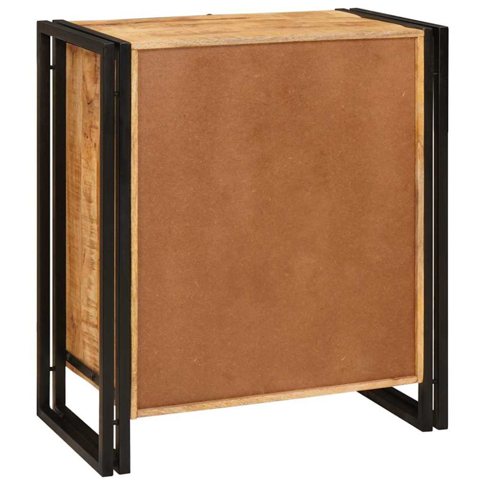 Produktbild för Nattduksbord Brun 66 x 35 x 76 cm Massivt grovt mangoträd