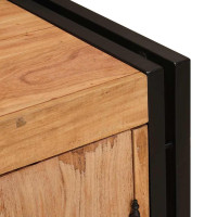 Produktbild för Nattduksbord Brun 66 x 35 x 76 cm massivt akacia