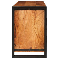 Produktbild för TV-skåp med hylla med dörr Brun 120 x 33 x 50 cm massivt akacia