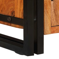 Produktbild för TV-skåp med hylla med dörr Brun 120 x 33 x 50 cm massivt akacia