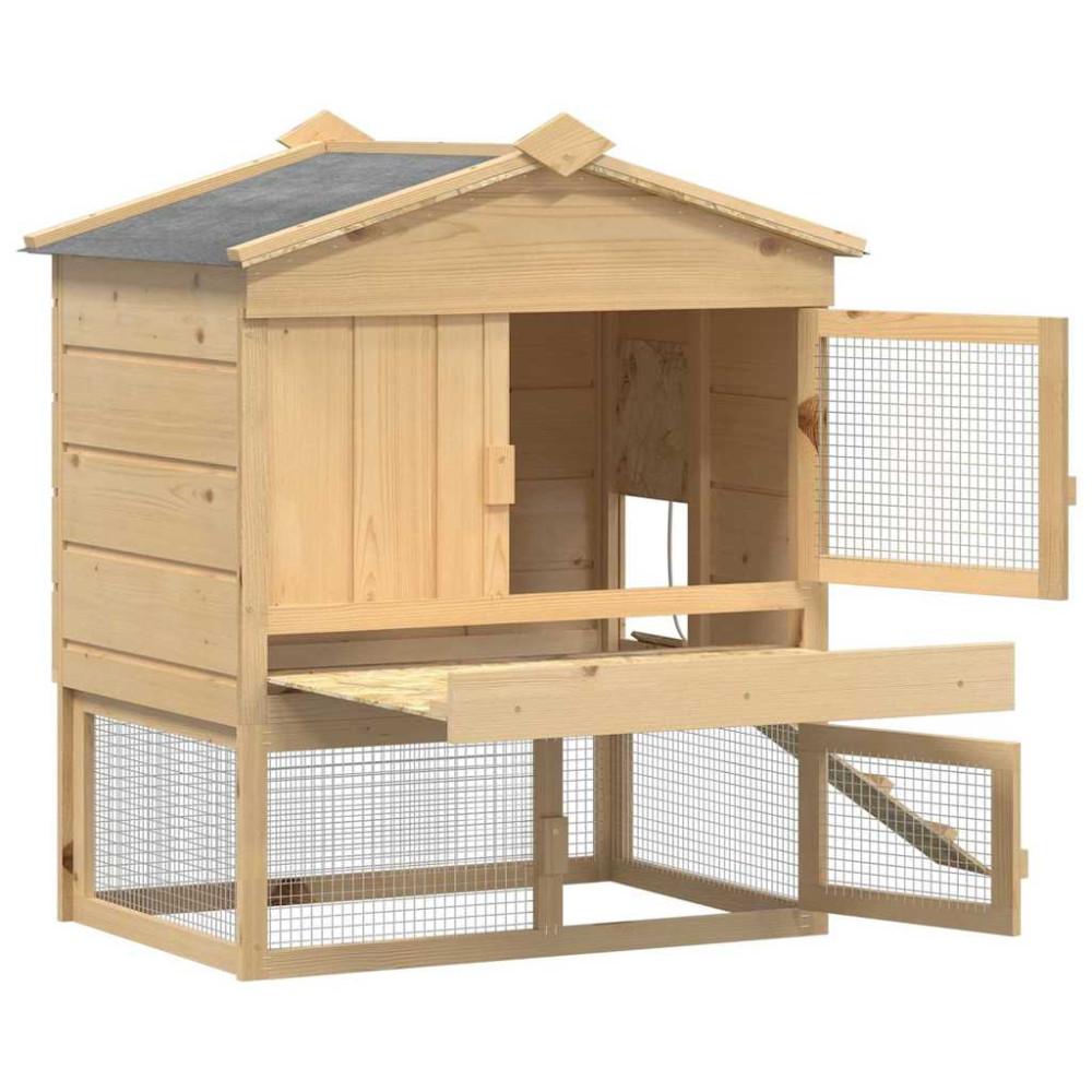 Produktbild för Hönsgård Brun 75 x 60 x 89 cm Massiv furu