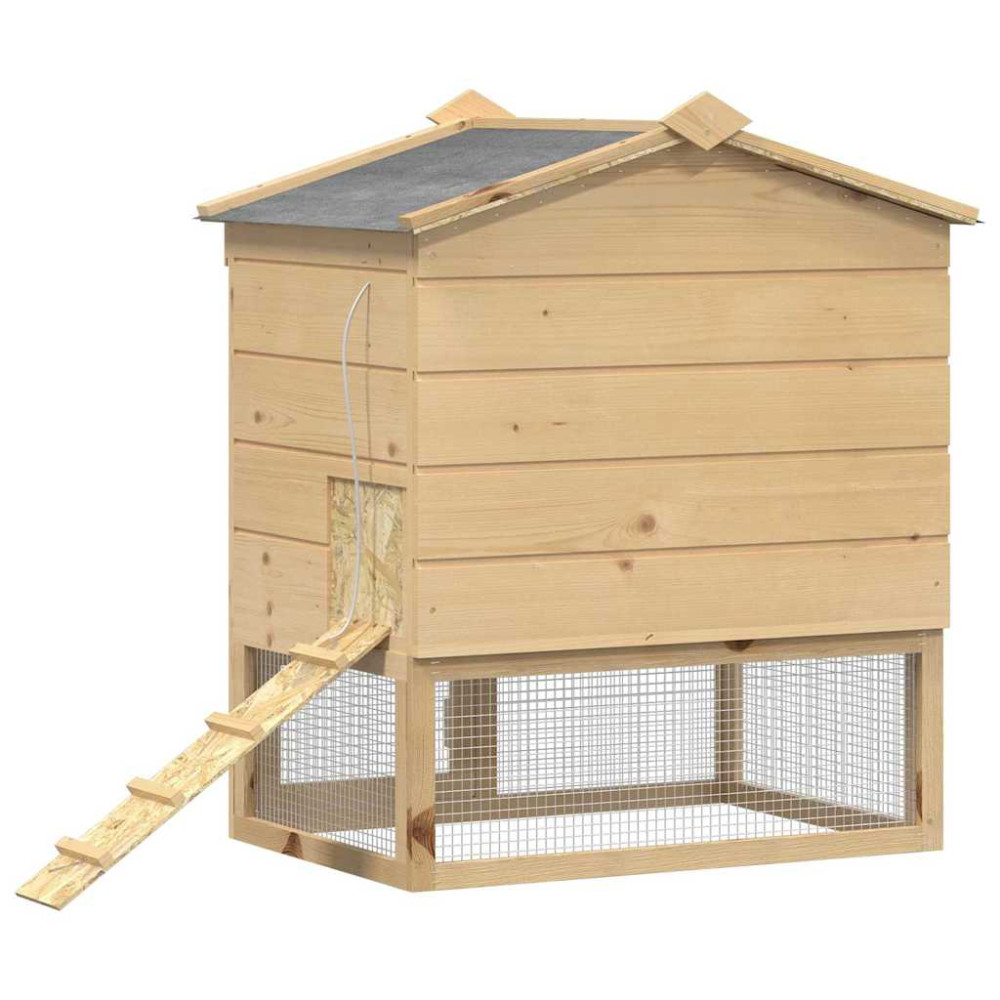 Produktbild för Hönsgård Brun 75 x 60 x 89 cm Massiv furu
