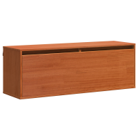 Produktbild för Väggskåp med hylla Vaxbrun 100 x 30 x 35 cm Massiv furu
