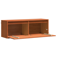 Produktbild för Väggskåp med hylla Vaxbrun 100 x 30 x 35 cm Massiv furu