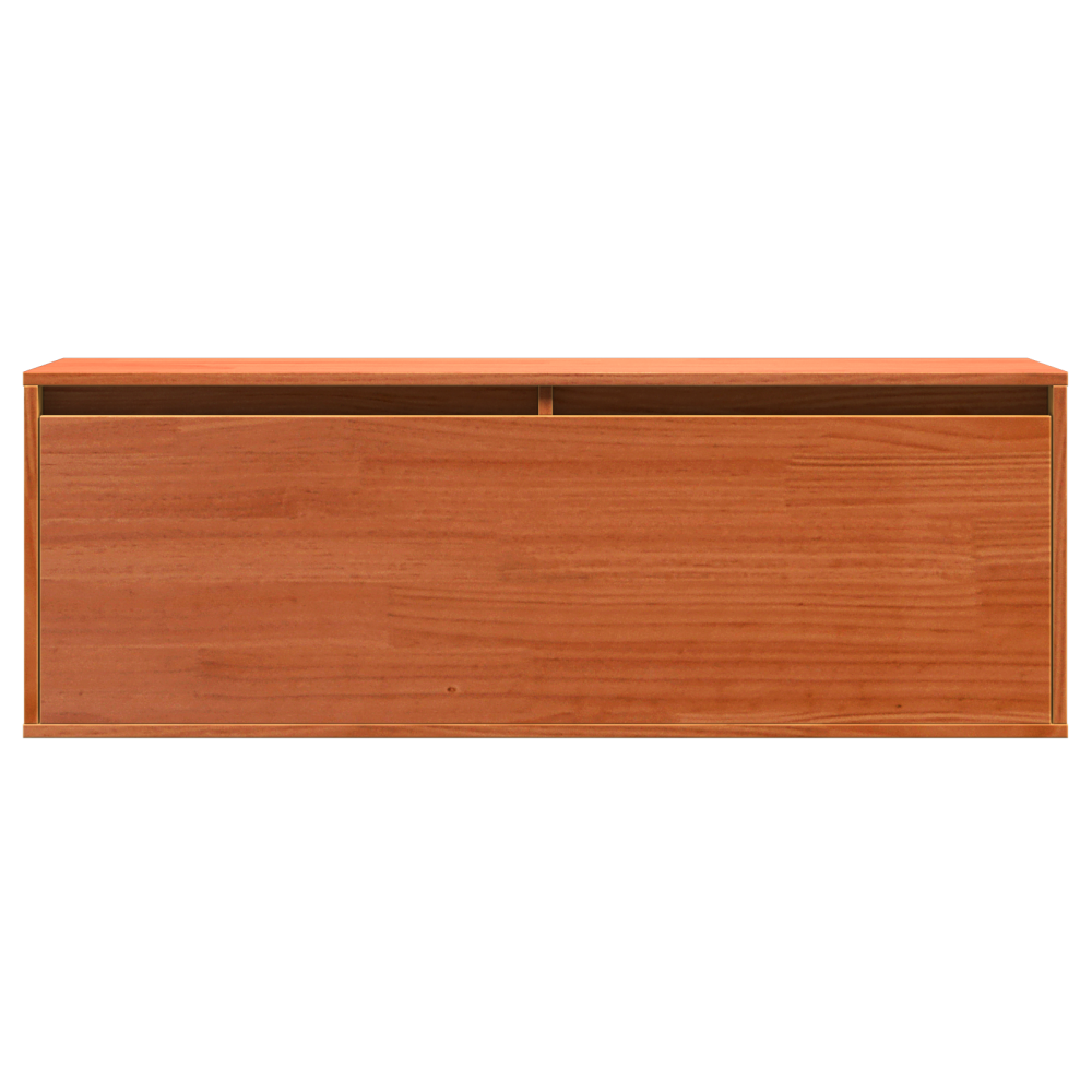 Produktbild för Väggskåp med hylla Vaxbrun 100 x 30 x 35 cm Massiv furu