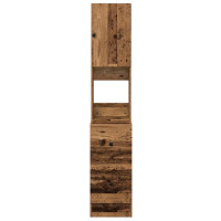 Produktbild för Köksbuffé med låda med hylla Gammalt trä 32 x 50 x 180 cm