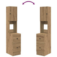 Produktbild för Köksbuffé med låda med hylla Artisan Ek 32 x 50 x 180 cm
