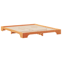 Produktbild för Sängram Brun 180 x 220 cm Massiv furu