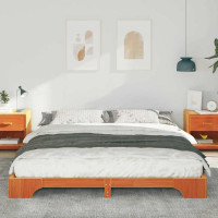 Produktbild för Sängram Brun 180 x 220 cm Massiv furu