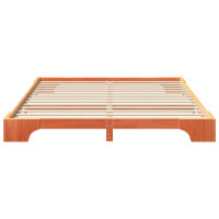 Produktbild för Sängram Brun 180 x 220 cm Massiv furu