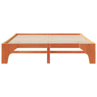 Produktbild för Sängram Brun 180 x 200 cm Massiv furu