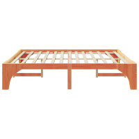 Produktbild för Sängram Brun 180 x 200 cm Massiv furu
