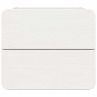 Produktbild för Sängbord med låda 2 pcs Vit 39 x 34 x 33 cm Massiv furu