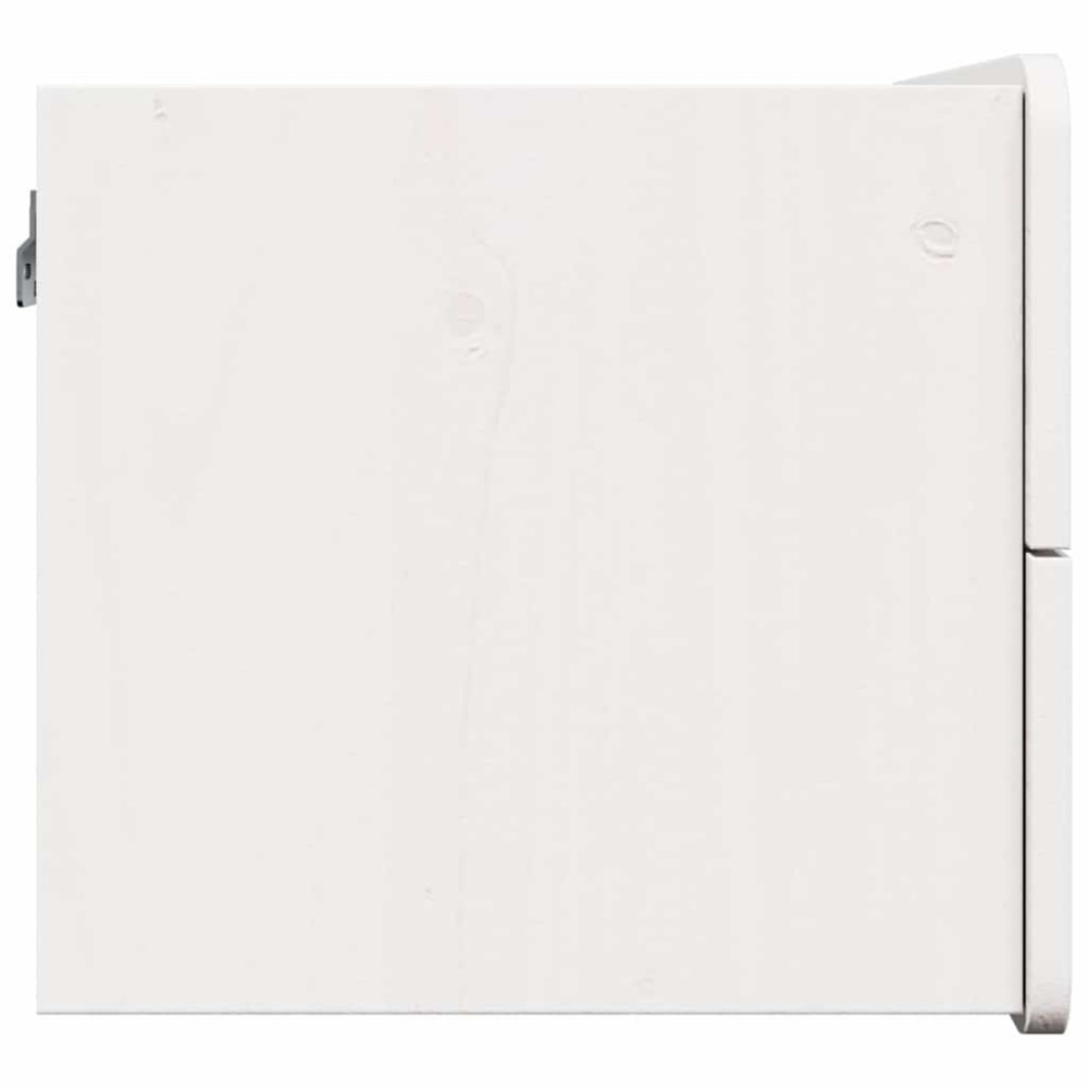 Produktbild för Sängbord med låda 2 pcs Vit 39 x 34 x 33 cm Massiv furu