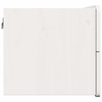 Produktbild för Sängbord med låda 2 pcs Vit 39 x 34 x 33 cm Massiv furu