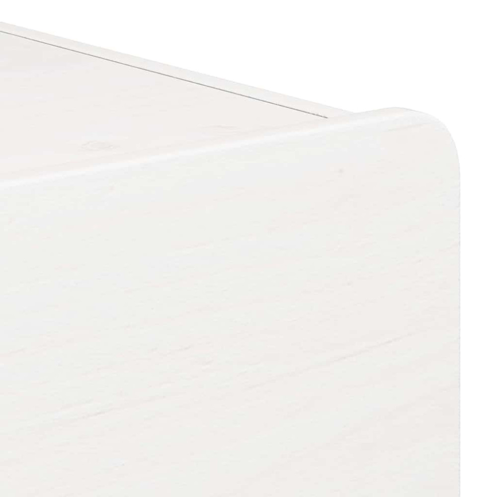 Produktbild för Sängbord med låda 2 pcs Vit 39 x 34 x 33 cm Massiv furu