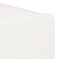 Produktbild för Sängbord med låda 2 pcs Vit 39 x 34 x 33 cm Massiv furu
