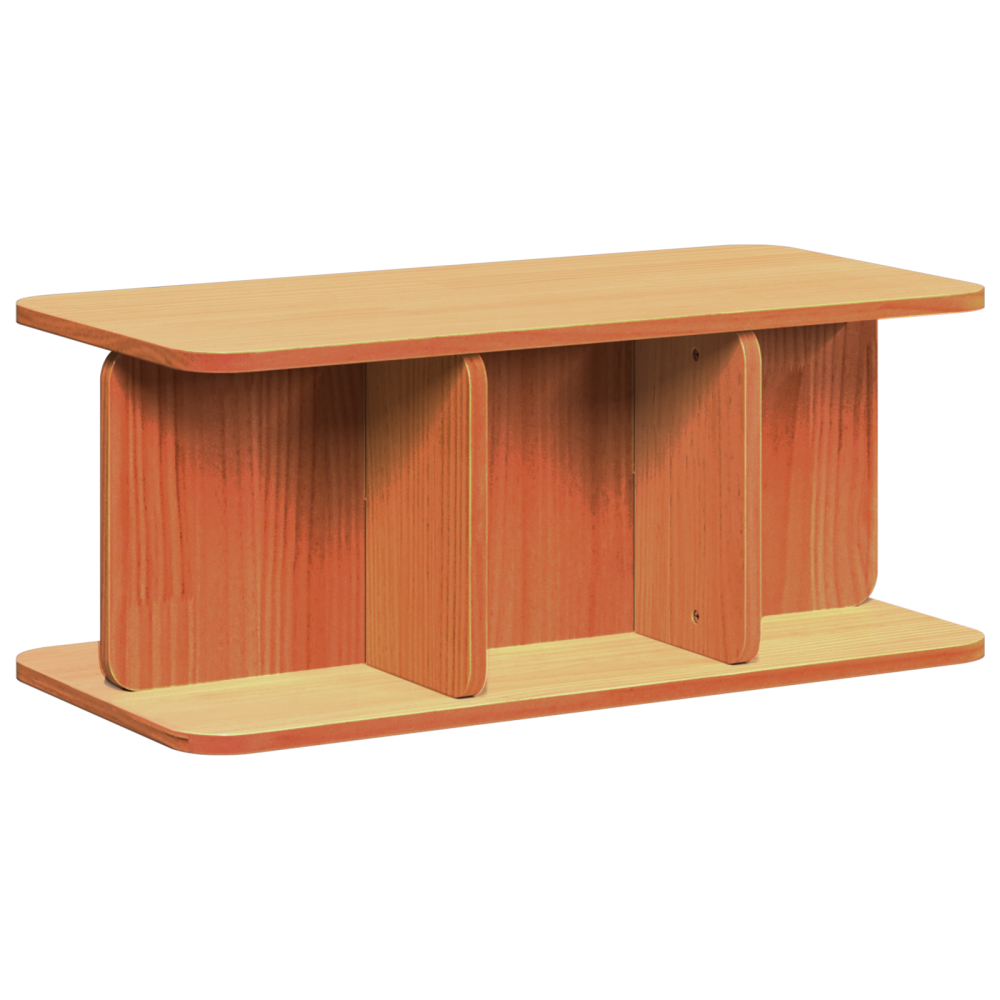 Produktbild för Kaffeebord Vaxbrun 80 x 39,5 x 33,5 cm Massiv furu
