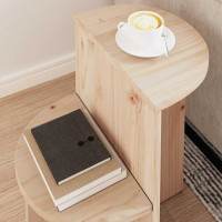 Produktbild för Kaffeebord Naturfärg 50 x 40 x 50 cm Massiv furu