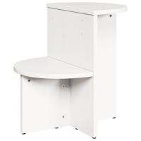 Produktbild för Kaffeebord Vit 50 x 40 x 50 cm Massiv furu