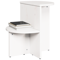 Produktbild för Kaffeebord Vit 50 x 40 x 50 cm Massiv furu
