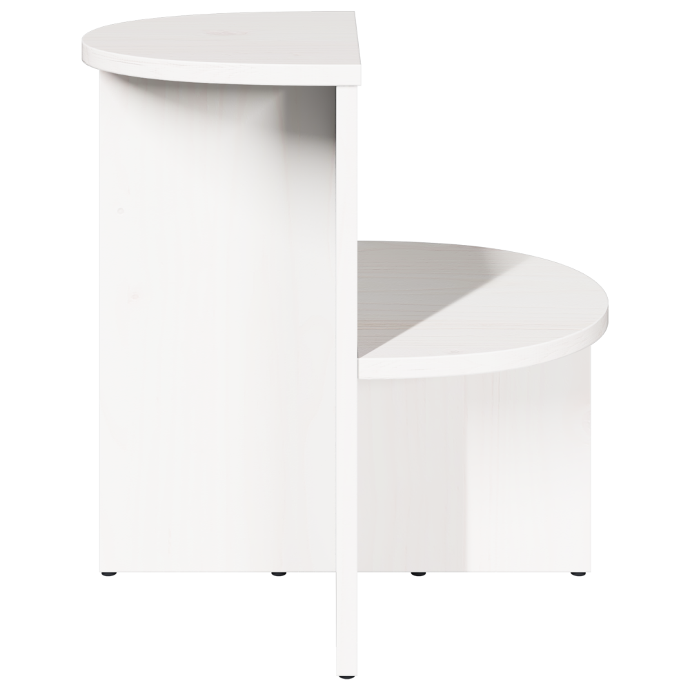 Produktbild för Kaffeebord Vit 50 x 40 x 50 cm Massiv furu