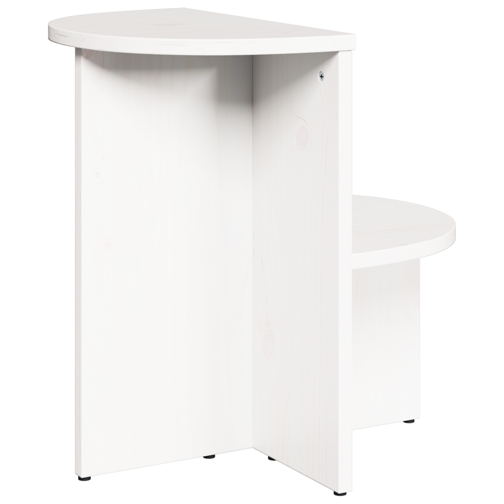 Produktbild för Kaffeebord Vit 50 x 40 x 50 cm Massiv furu