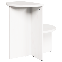 Produktbild för Kaffeebord Vit 50 x 40 x 50 cm Massiv furu