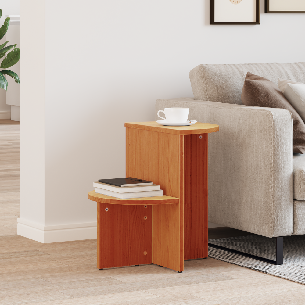Produktbild för Kaffeebord Vaxbrun 50 x 40 x 50 cm Massiv furu