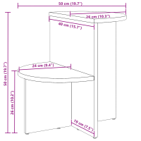 Produktbild för Kaffeebord Vaxbrun 50 x 40 x 50 cm Massiv furu