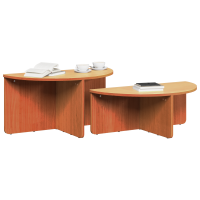 Produktbild för Kaffeebord 2 pcs Vaxbrun Massiv furu
