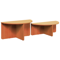 Produktbild för Kaffeebord 2 pcs Vaxbrun Massiv furu