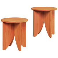Produktbild för Kaffeebord 2 pcs Vaxbrun