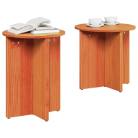 Produktbild för Kaffeebord 2 pcs Vaxbrun