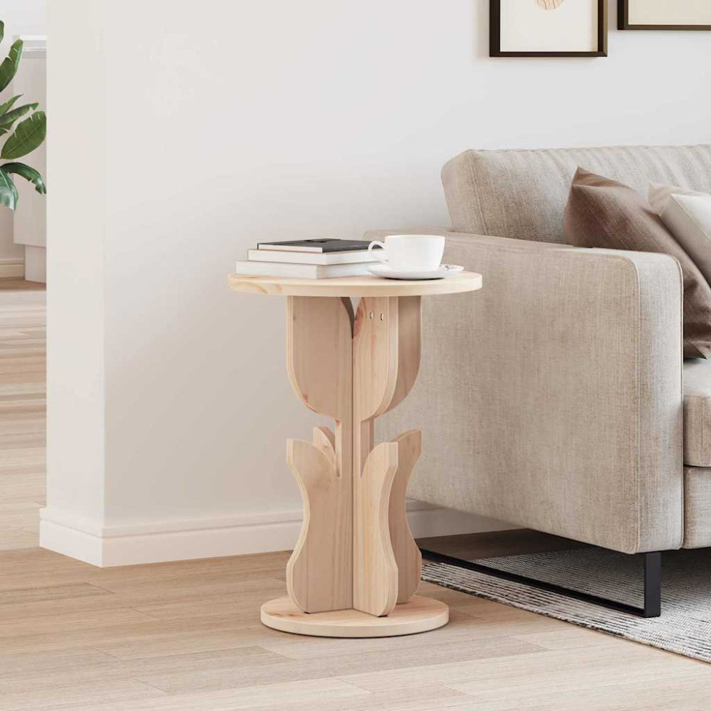 Produktbild för Kaffeebord Naturfärg 39,5 x 39,5 x 53,5 cm Massiv furu