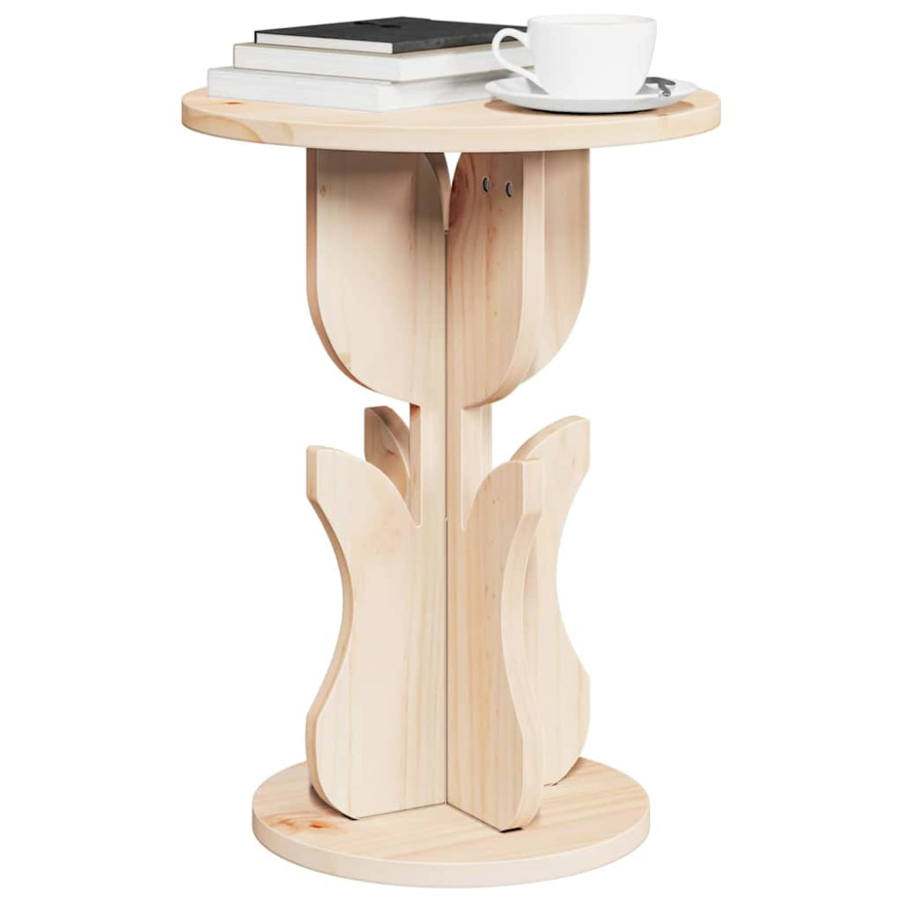 Produktbild för Kaffeebord Naturfärg 39,5 x 39,5 x 53,5 cm Massiv furu