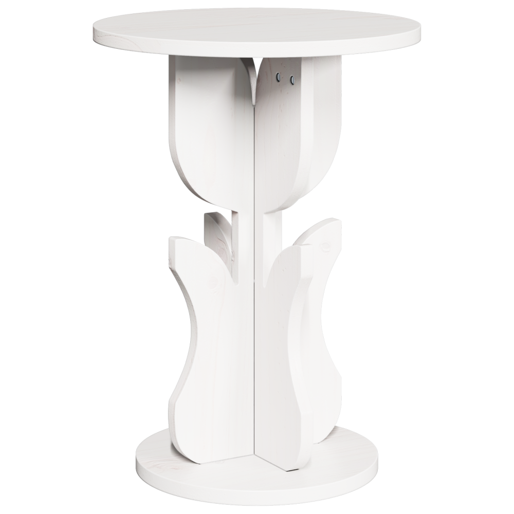Produktbild för Kaffeebord Vit 39,5 x 39,5 x 53,5 cm Massiv furu