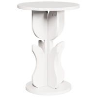 Produktbild för Kaffeebord Vit 39,5 x 39,5 x 53,5 cm Massiv furu
