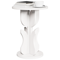 Produktbild för Kaffeebord Vit 39,5 x 39,5 x 53,5 cm Massiv furu