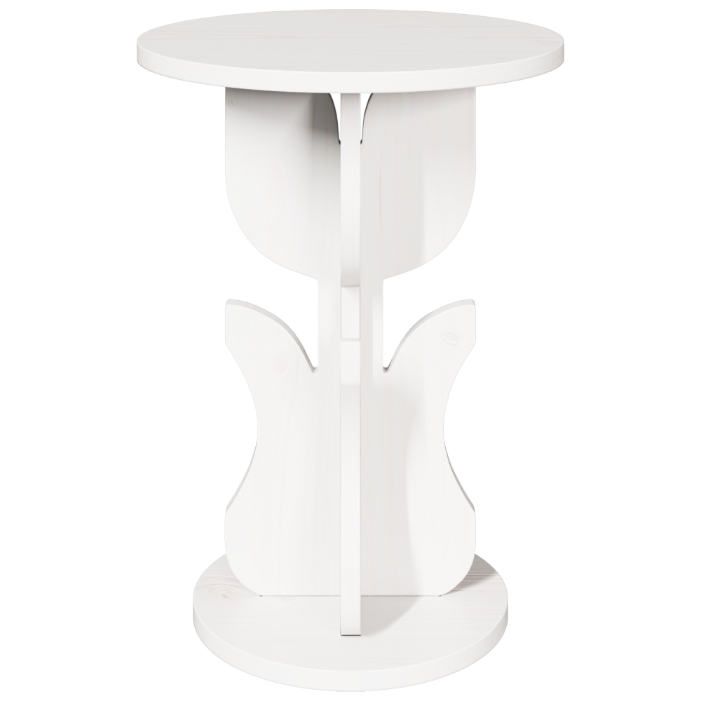 Produktbild för Kaffeebord Vit 39,5 x 39,5 x 53,5 cm Massiv furu