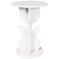 Produktbild för Kaffeebord Vit 39,5 x 39,5 x 53,5 cm Massiv furu