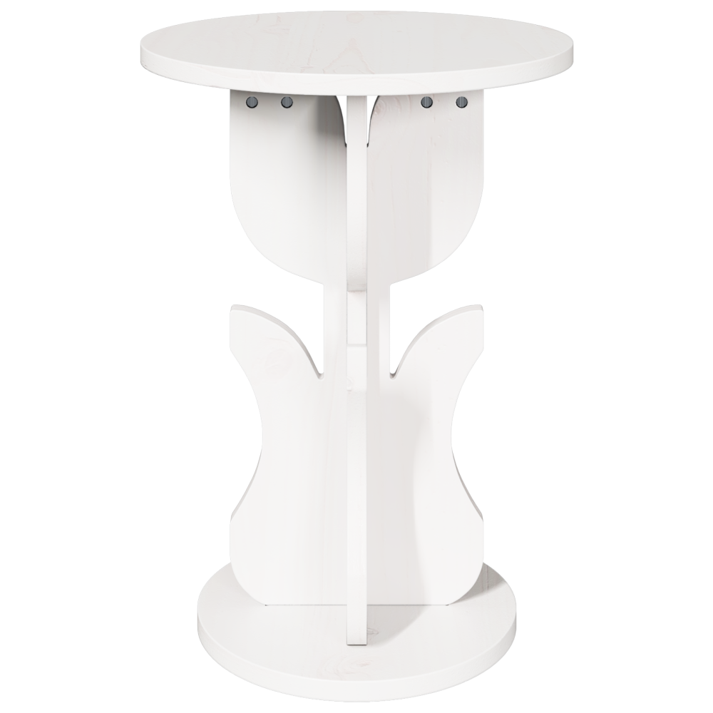 Produktbild för Kaffeebord Vit 39,5 x 39,5 x 53,5 cm Massiv furu