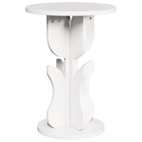 Produktbild för Kaffeebord Vit 39,5 x 39,5 x 53,5 cm Massiv furu