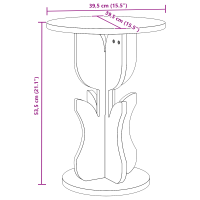 Produktbild för Kaffeebord Vit 39,5 x 39,5 x 53,5 cm Massiv furu
