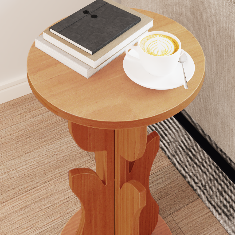 Produktbild för Kaffeebord Vaxbrun 39,5 x 39,5 x 53,5 cm Massiv furu