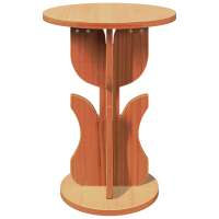 Produktbild för Kaffeebord Vaxbrun 39,5 x 39,5 x 53,5 cm Massiv furu