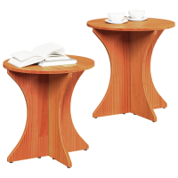 Produktbild för Kaffeebord 2 pcs Vaxbrun Massiv furu