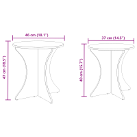 Produktbild för Kaffeebord 2 pcs Vaxbrun Massiv furu