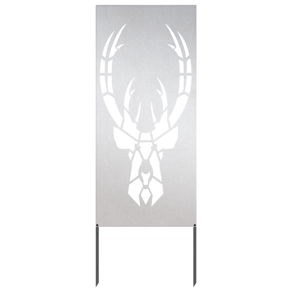 Produktbild för Trädgårds integritetsskärm Silver 50 x 140 cm Rostfritt stål
