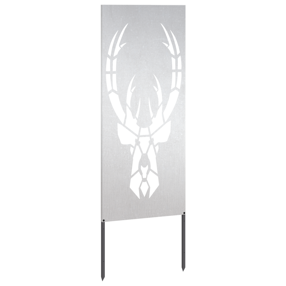 Produktbild för Trädgårds integritetsskärm Silver 50 x 140 cm Rostfritt stål
